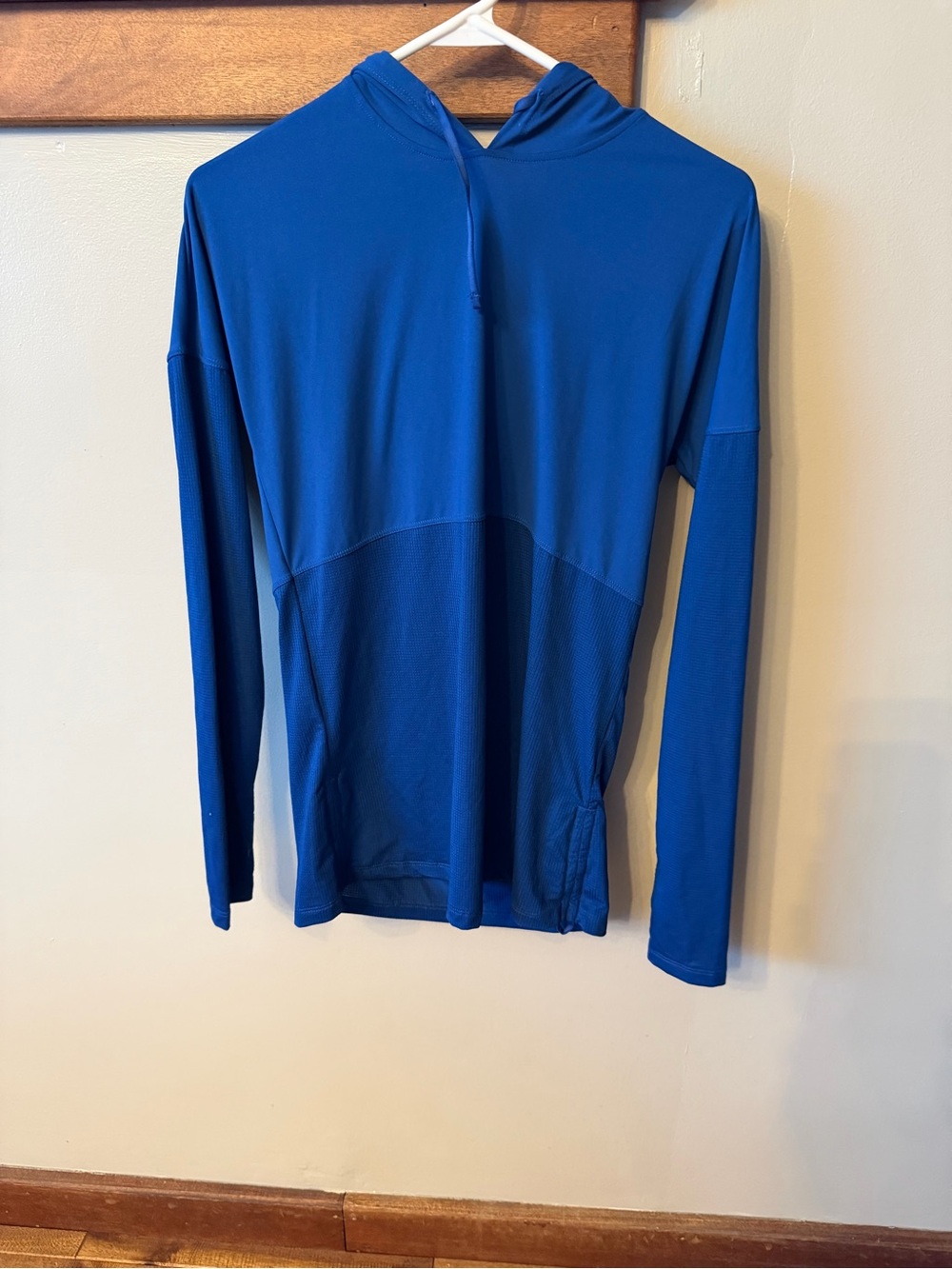 Womens Lightweight Hooded Long Sleeve Top - Royal Blue